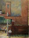 CHARLES ELMER HARRIS (BENI E. KOSH) (1917 - 1993) Two oil paintings.